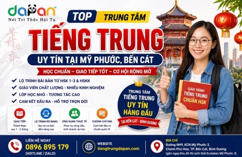 Top trung tâm tiếng trung uy tín tại Mỹ Phước, Bến Cát style=