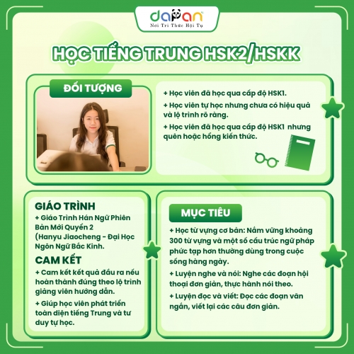Học Tiếng Trung Online HSK2/HSKK style=