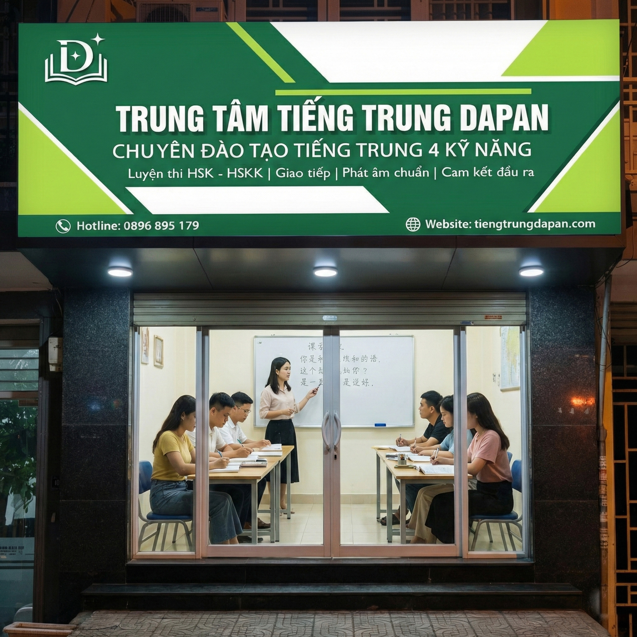 Lớp học tiếng trung buổi tối cho công nhân KCN Mỹ Phước 1 2 3 4 Bến Cát