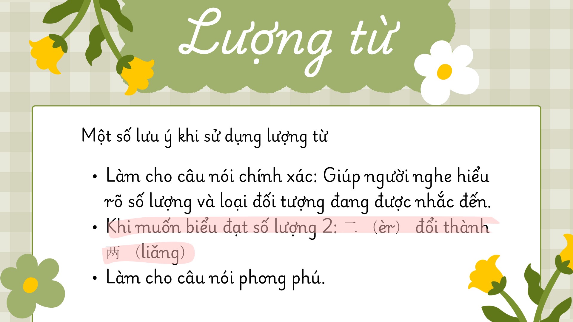 lượng từ thường dùng trong tiếng trung