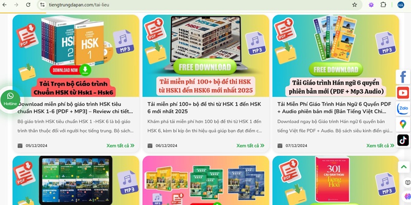Tài liệu học tiếng Trung online miễn phí