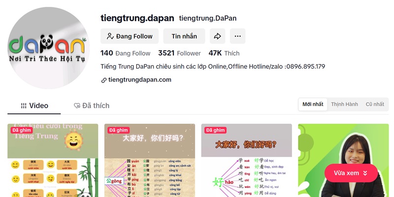 Tiếng Trung qua TikTok