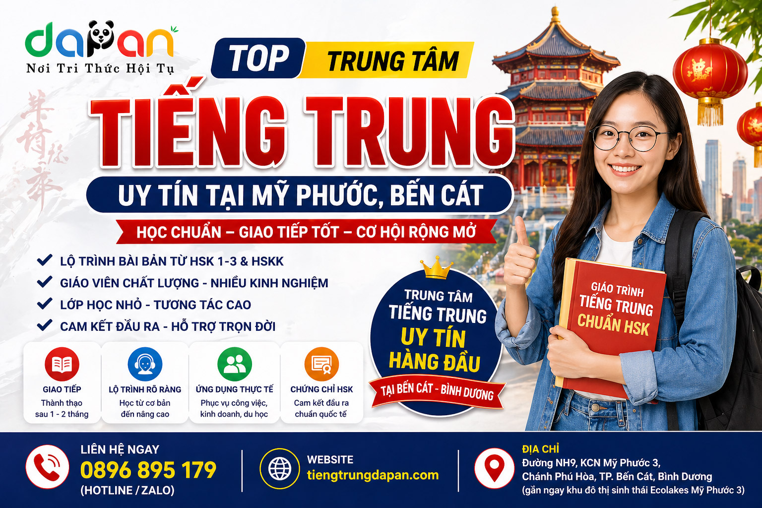 trung tâm dạy tiếng Trung uy tín tại mỹ phước